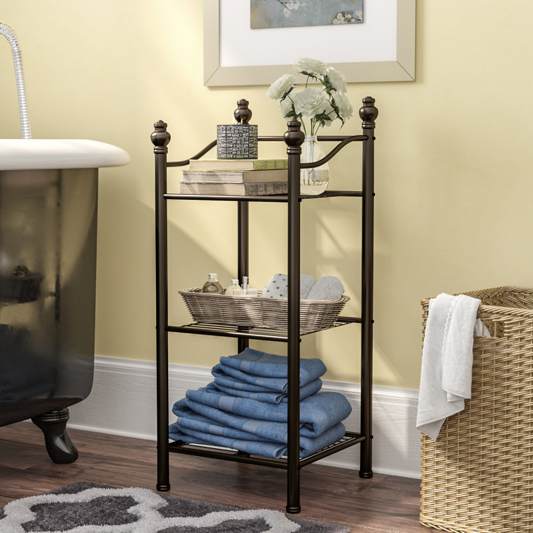 Gold Freestanding Bathroom Shelf Everything Bathroom